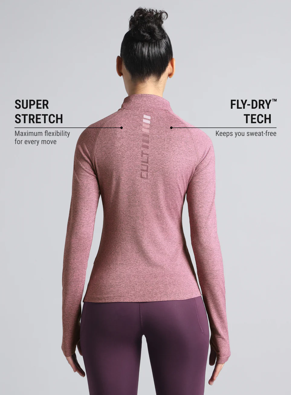 Women's Pink Half Zip All Weather Performance Jacket - Image 6