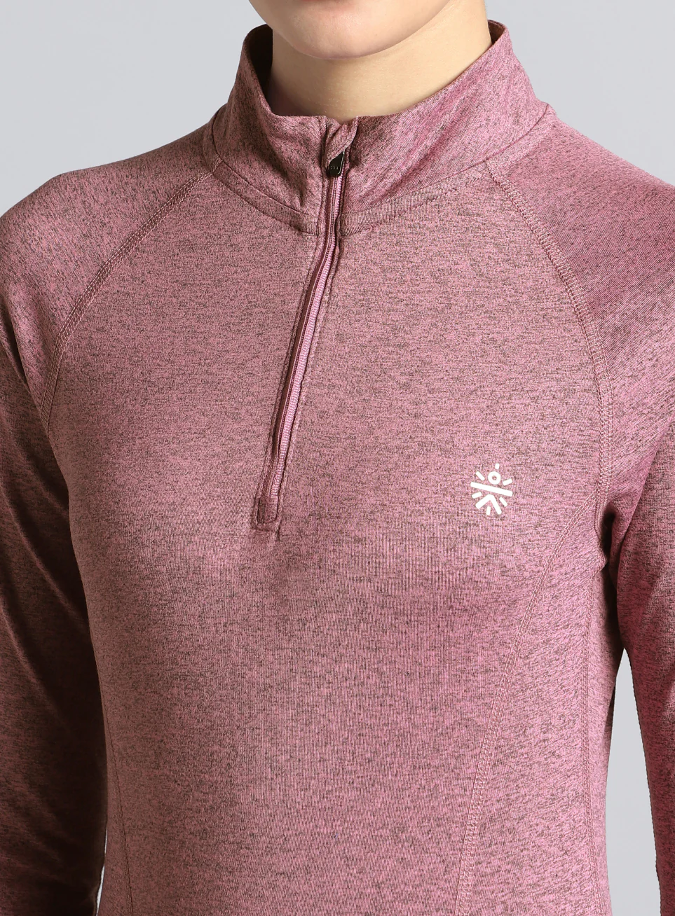 Women's Pink Half Zip All Weather Performance Jacket - Image 7