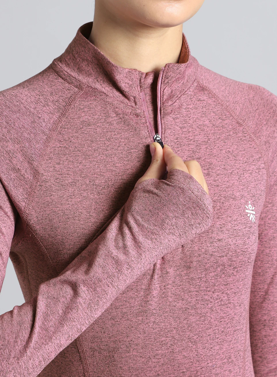 Women's Pink Half Zip All Weather Performance Jacket - Image 8