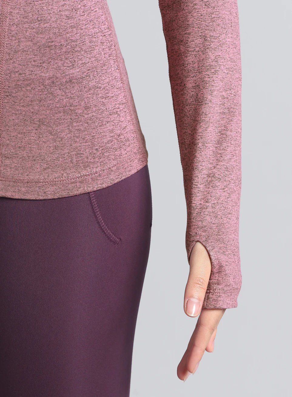 Women's Pink Half Zip All Weather Performance Jacket - Image 9