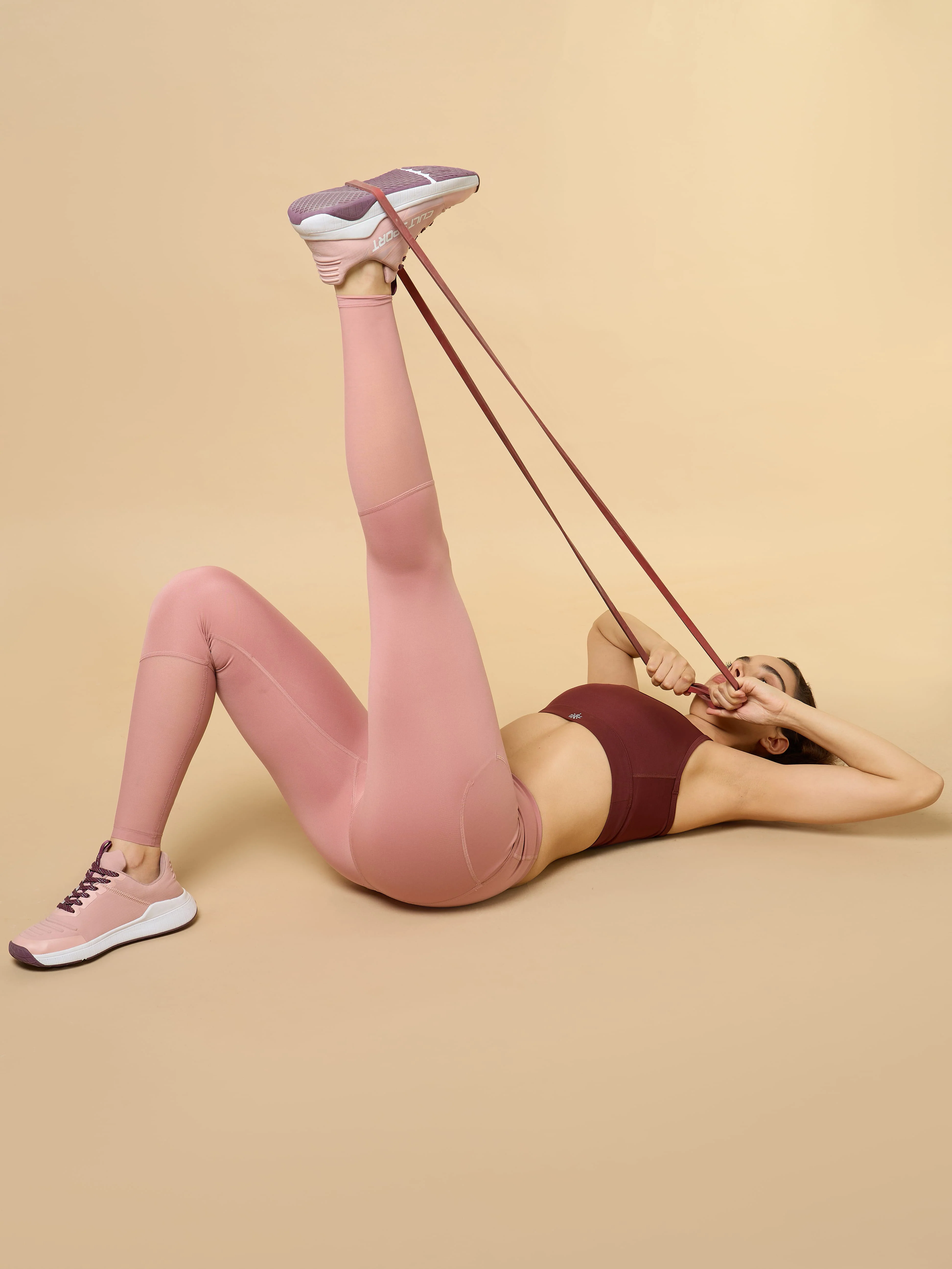 Women's Pink High Energy Training COMFlex Tights - Image 3