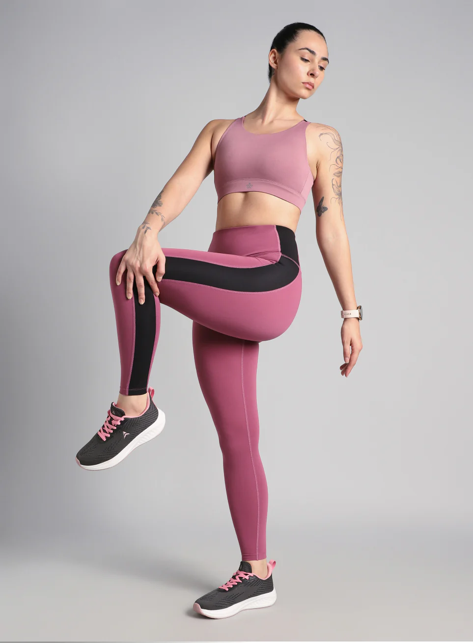 Women's Pink High Impact Running Bra - Image 2