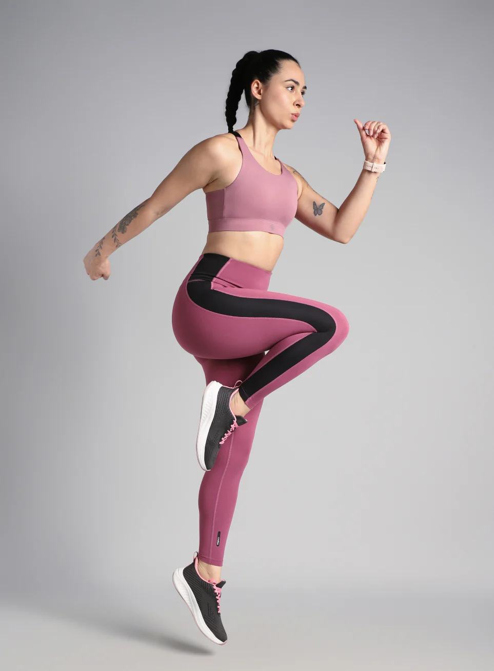 Women's Pink High Impact Running Bra - Image 3