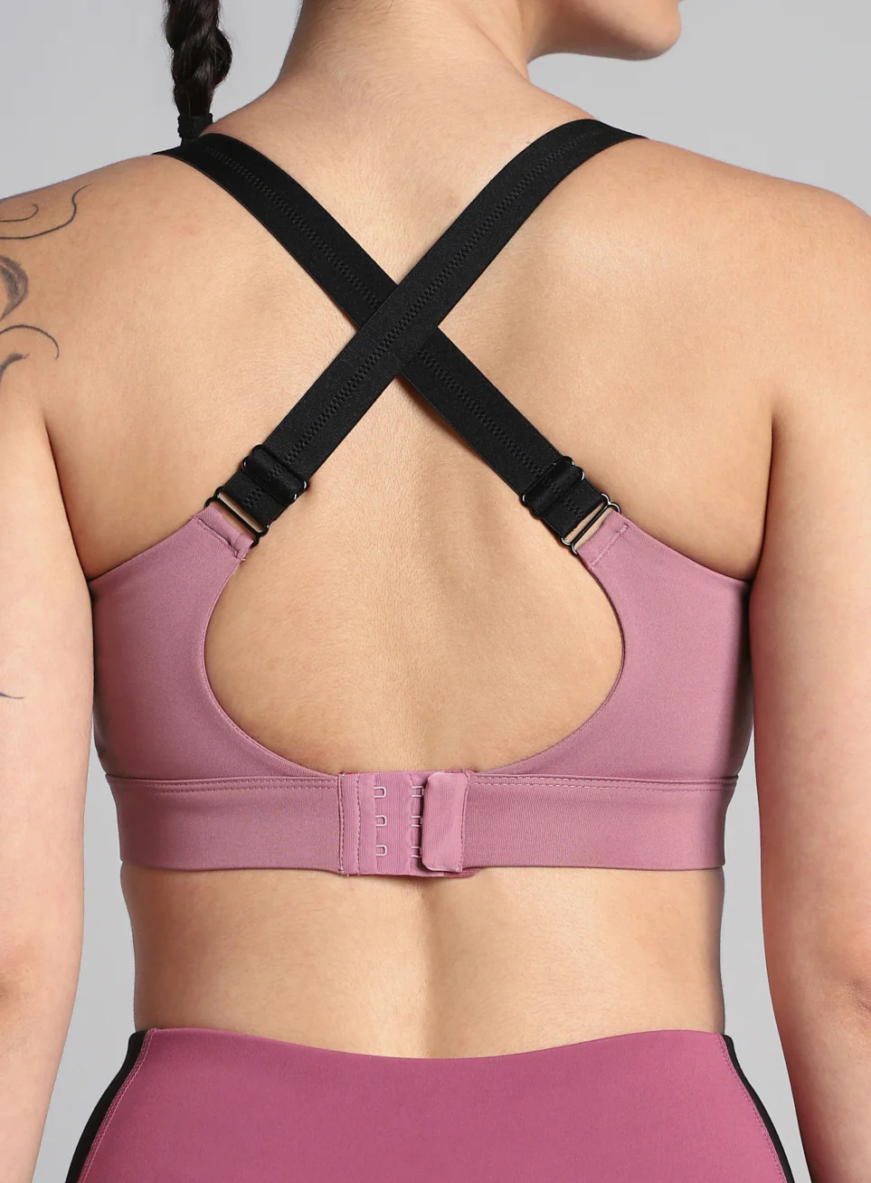 Women's Pink High Impact Running Bra - Image 7