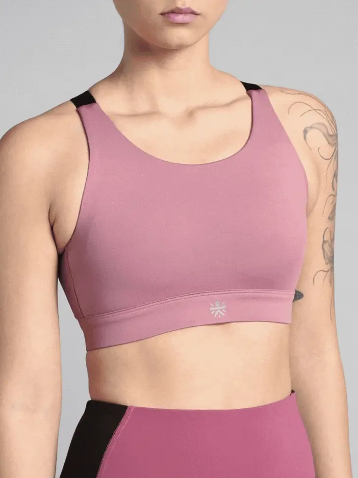 Women's Pink High Impact Running Bra - Image 8