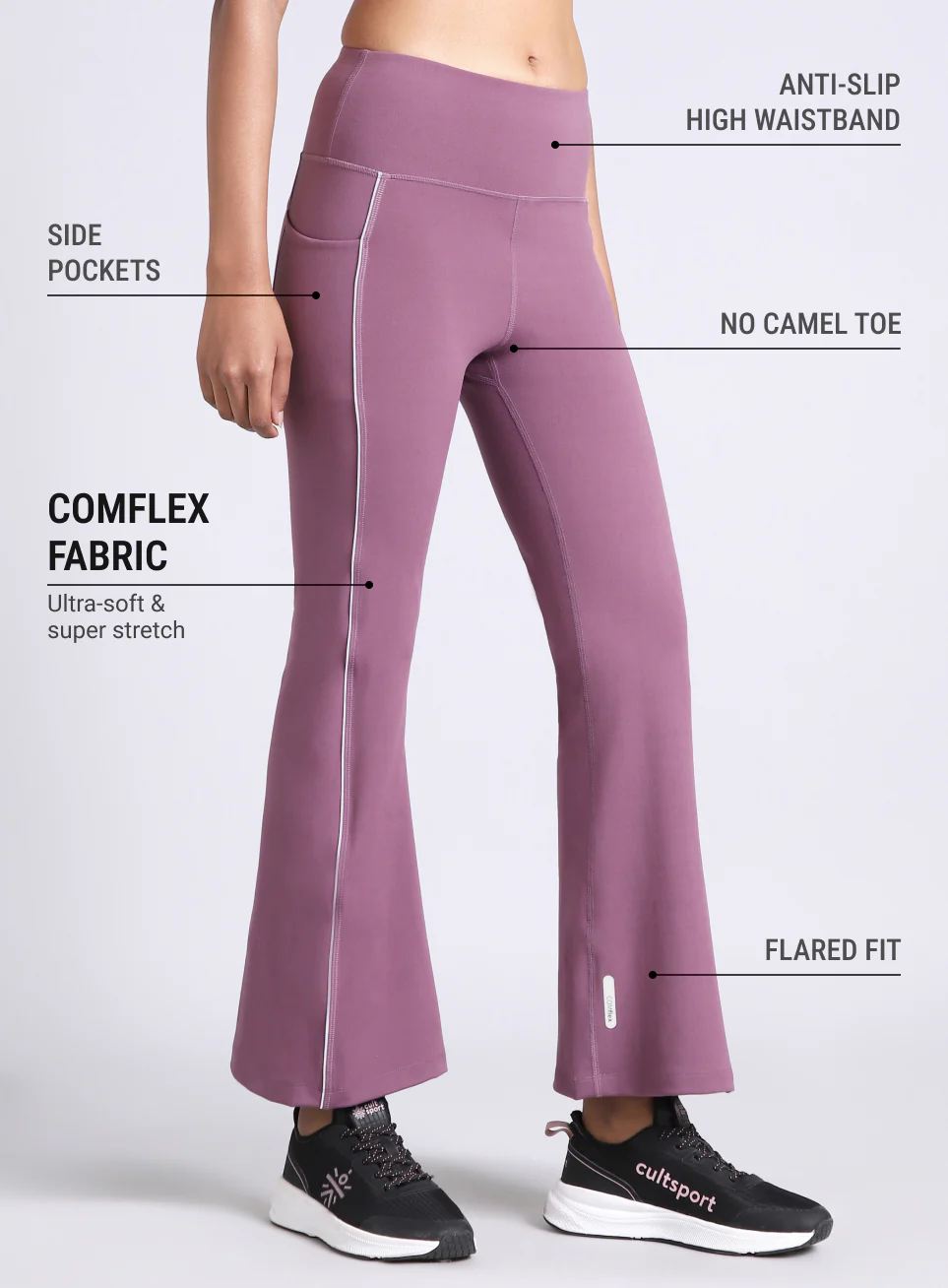 Women's Pink Hype Up Flare COMFlex Flarepants - Image 5