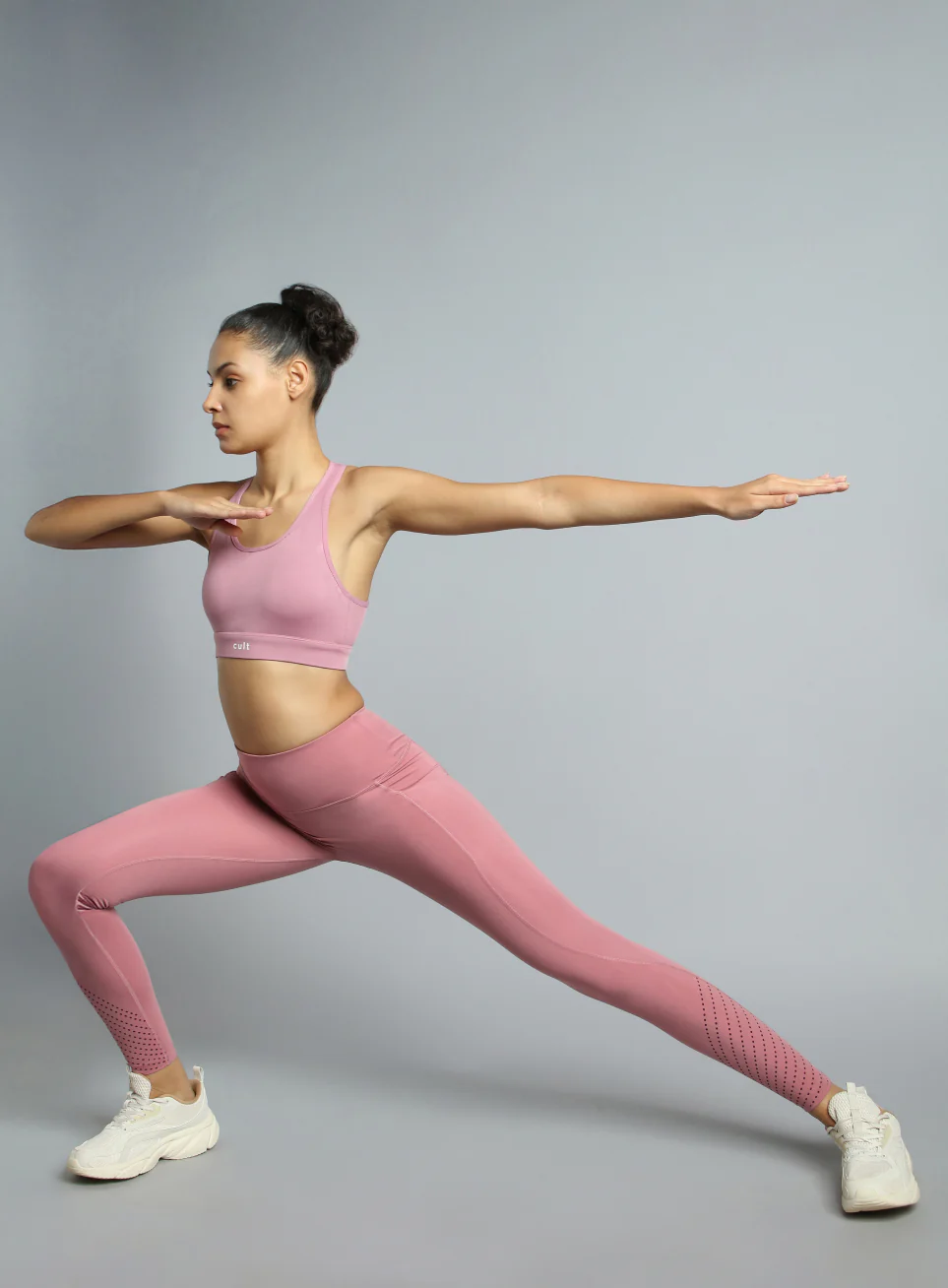 Women's Pink Impact Running Tights - Image 3