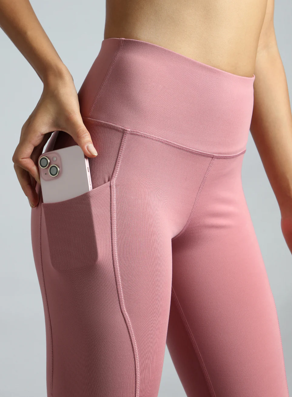 Women's Pink Impact Running Tights - Image 7
