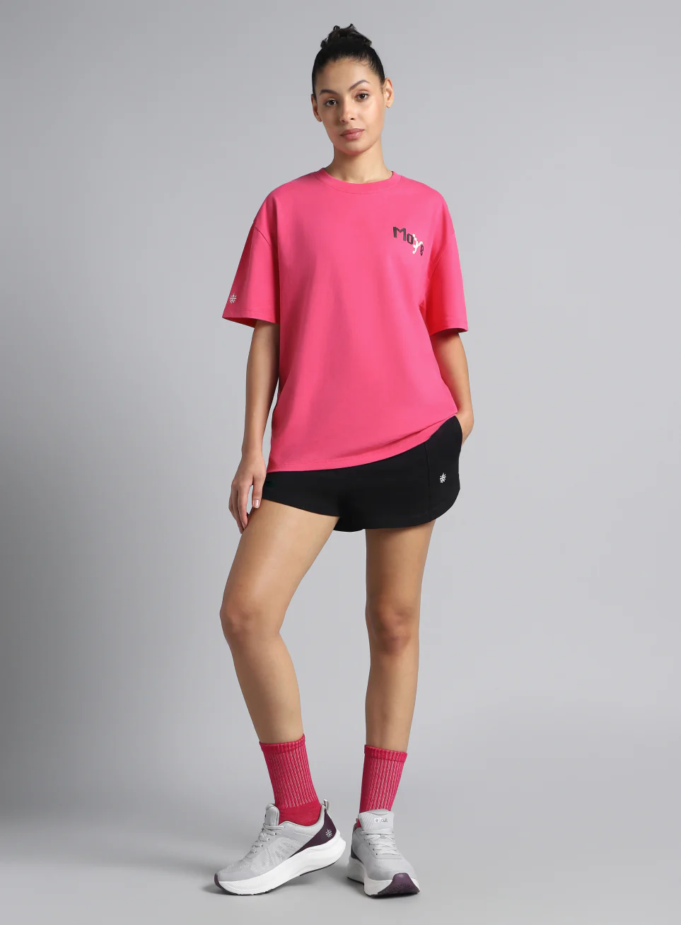 Women's Pink Move Oversized T-shirt - Image 2