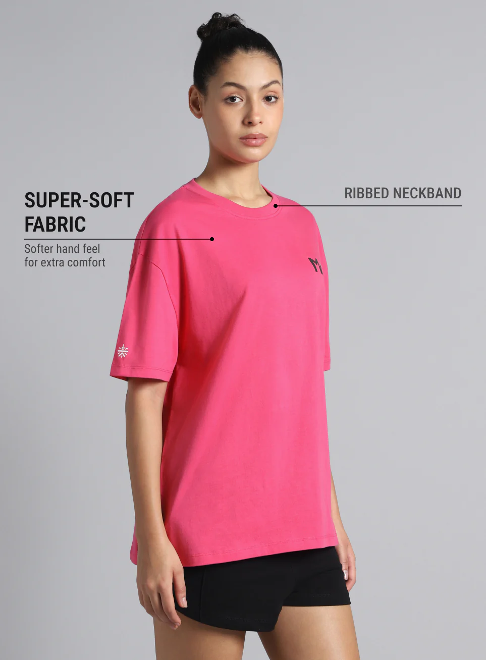 Women's Pink Move Oversized T-shirt - Image 5