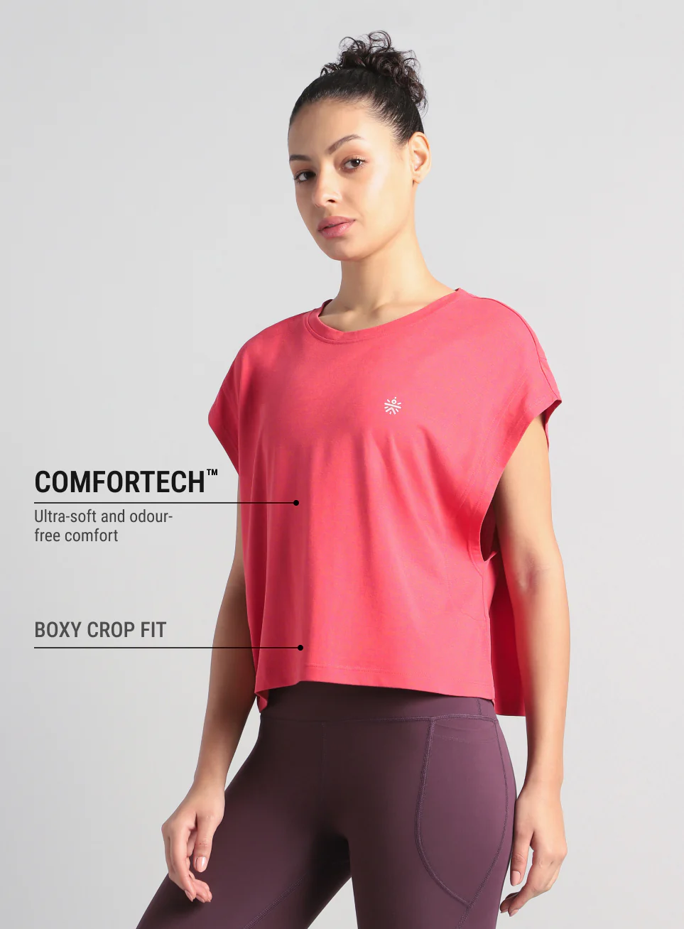 Women's Pink Muscle Flex COMFORtech T-shirt - Image 5