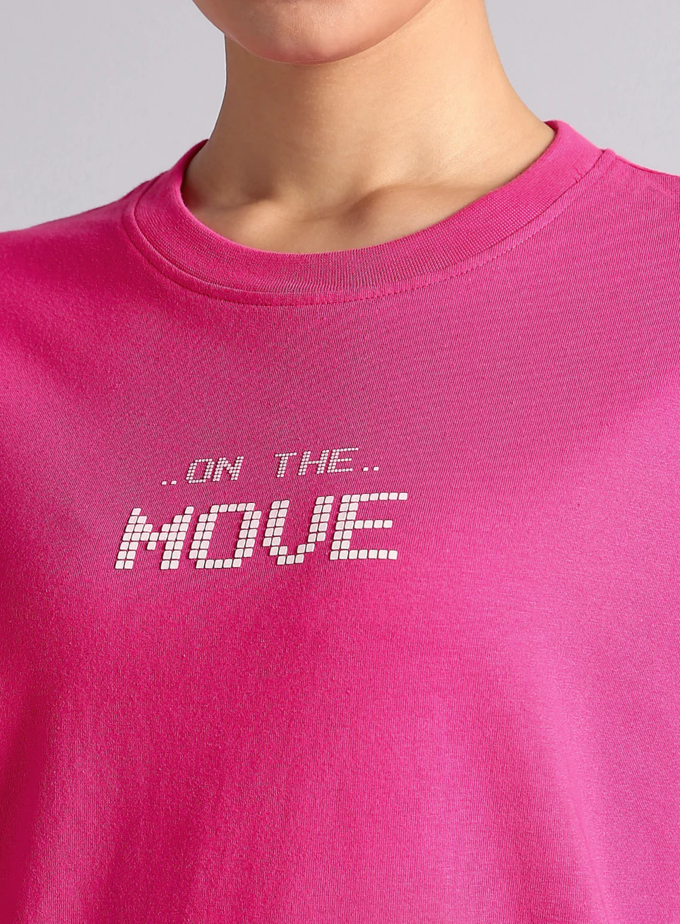 Women's Pink On The Move Graphic Oversized Fit T-shirt - Image 7