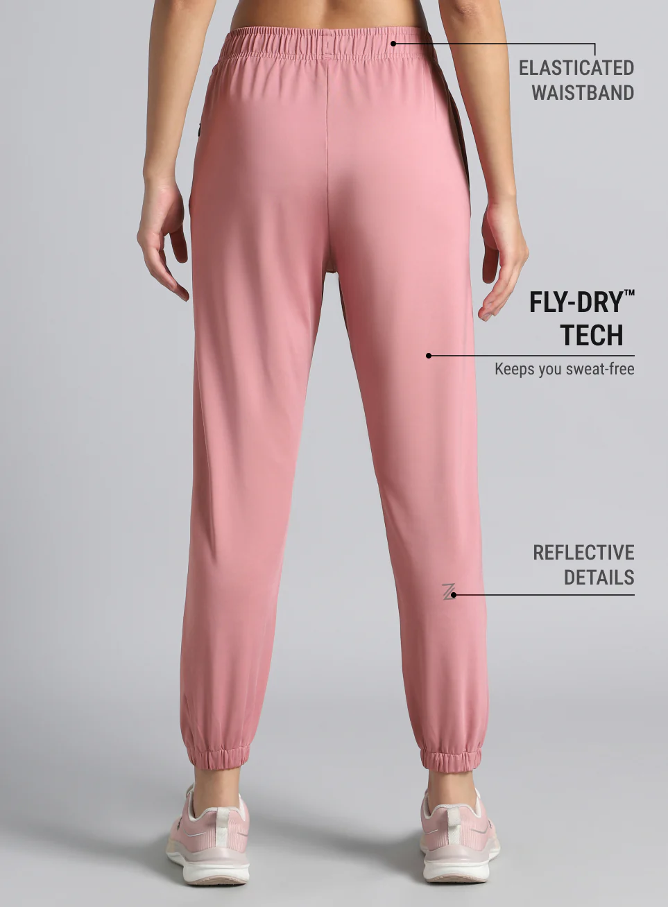 Women's Pink Pace Up Joggers - Image 6
