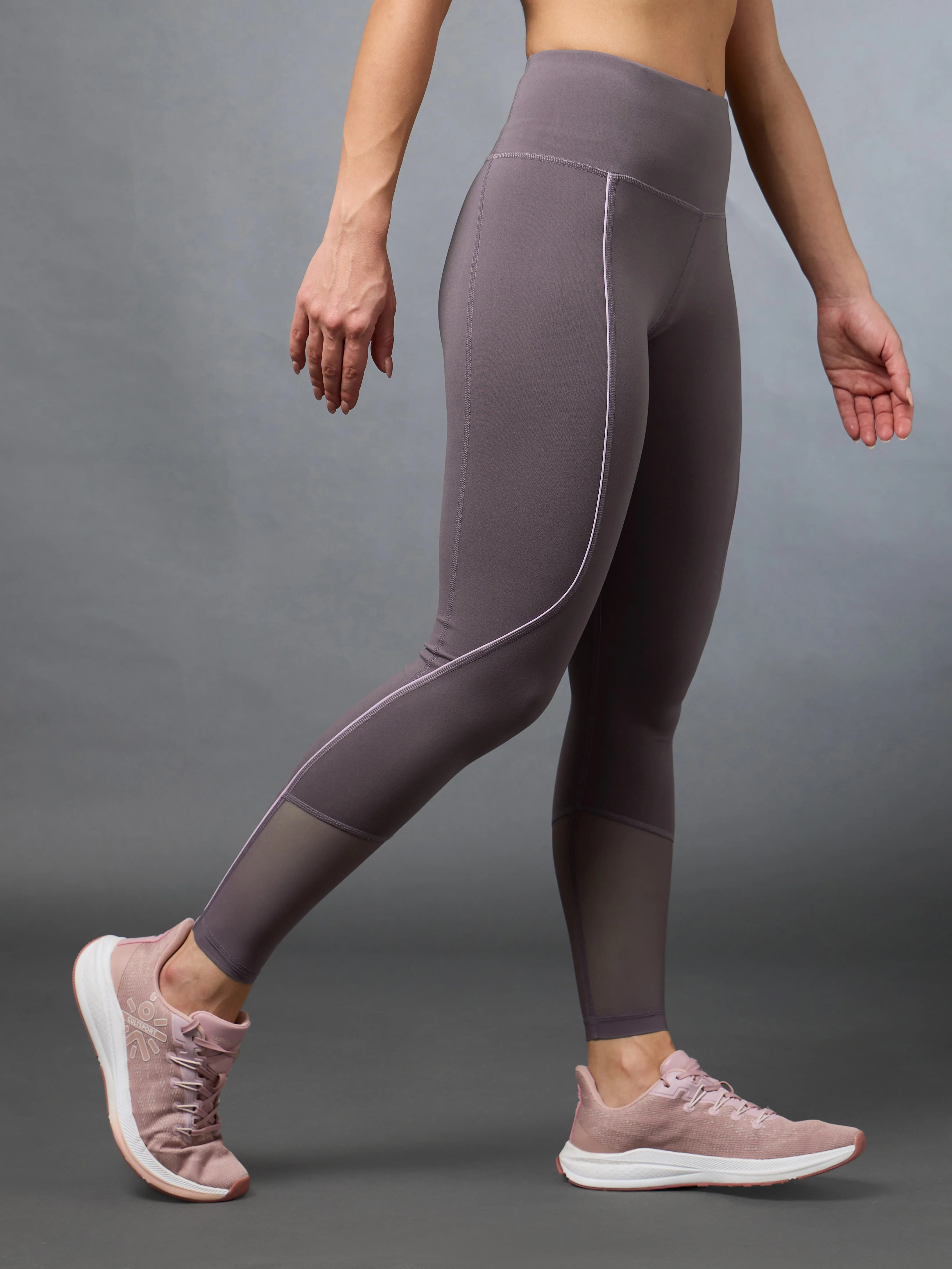Women's Pink Pace Up Running COMFlex Tights - Image 5
