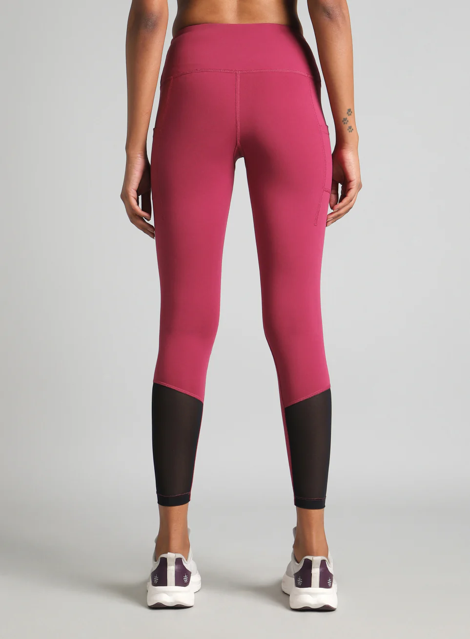 Women's Pink Pace Up Running COMFlex Tights - Image 6