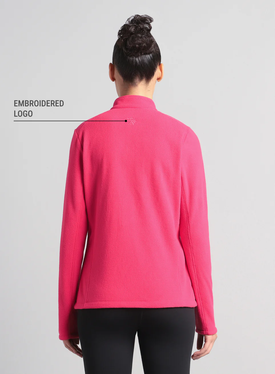 Women's Pink Performance Pro Training Fleece Jacket - Image 6