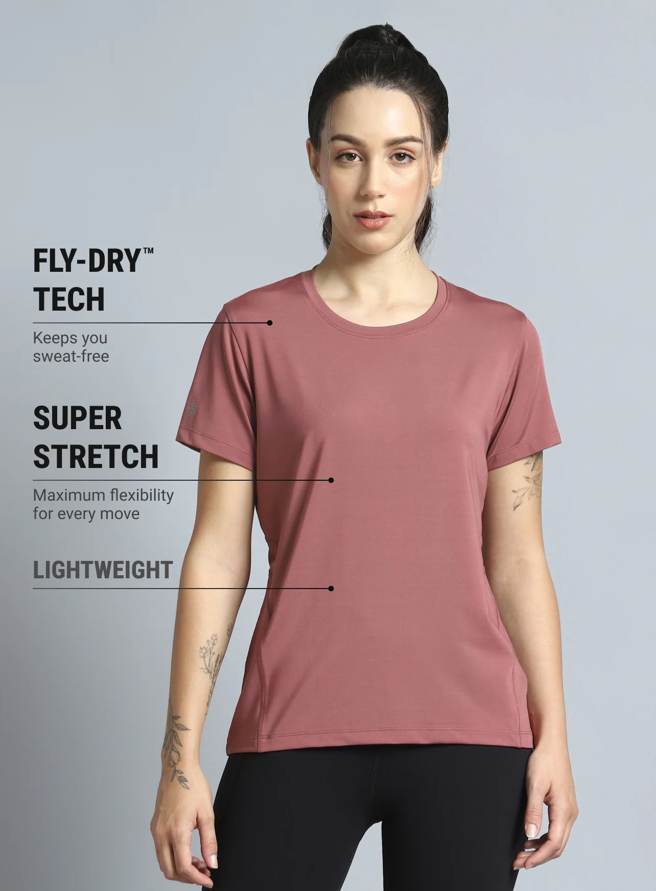 Women's Pink Performance Pro Training T-shirt - Image 4
