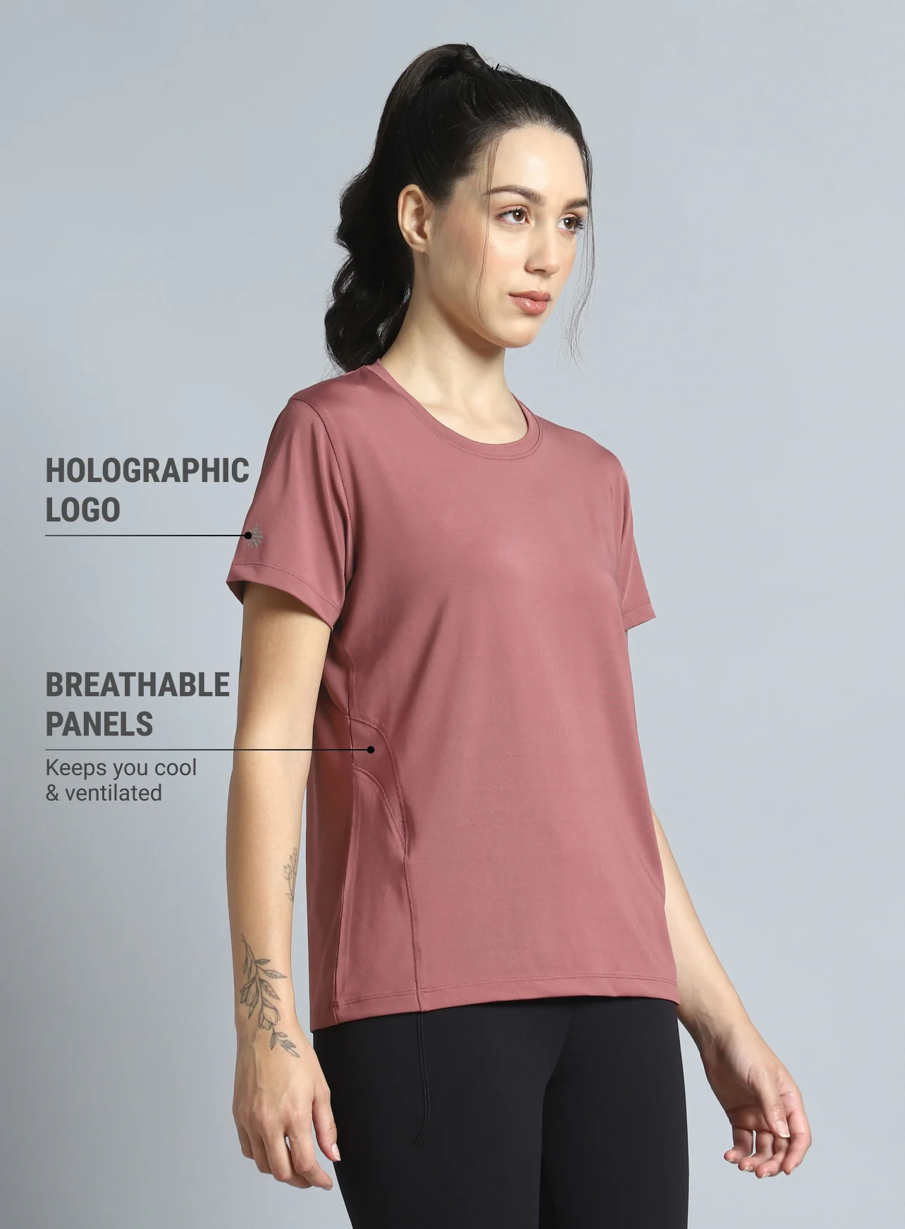 Women's Pink Performance Pro Training T-shirt - Image 5