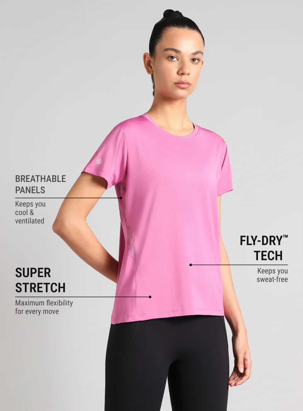 Women's Pink Performance Pro Training T-shirt - Image 5