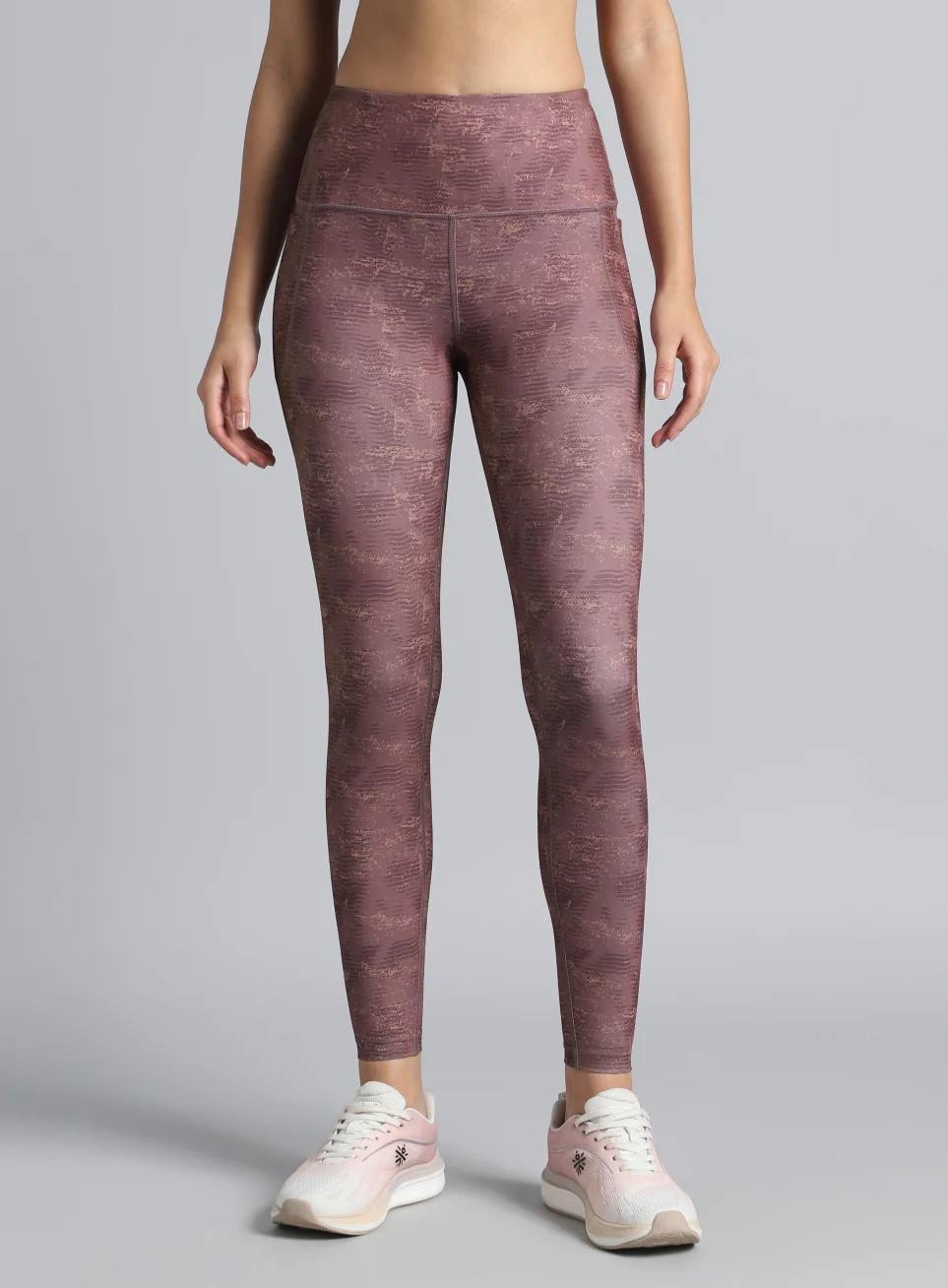 Women's Pink Printed Train All Day COMFlex Tights - Image 4