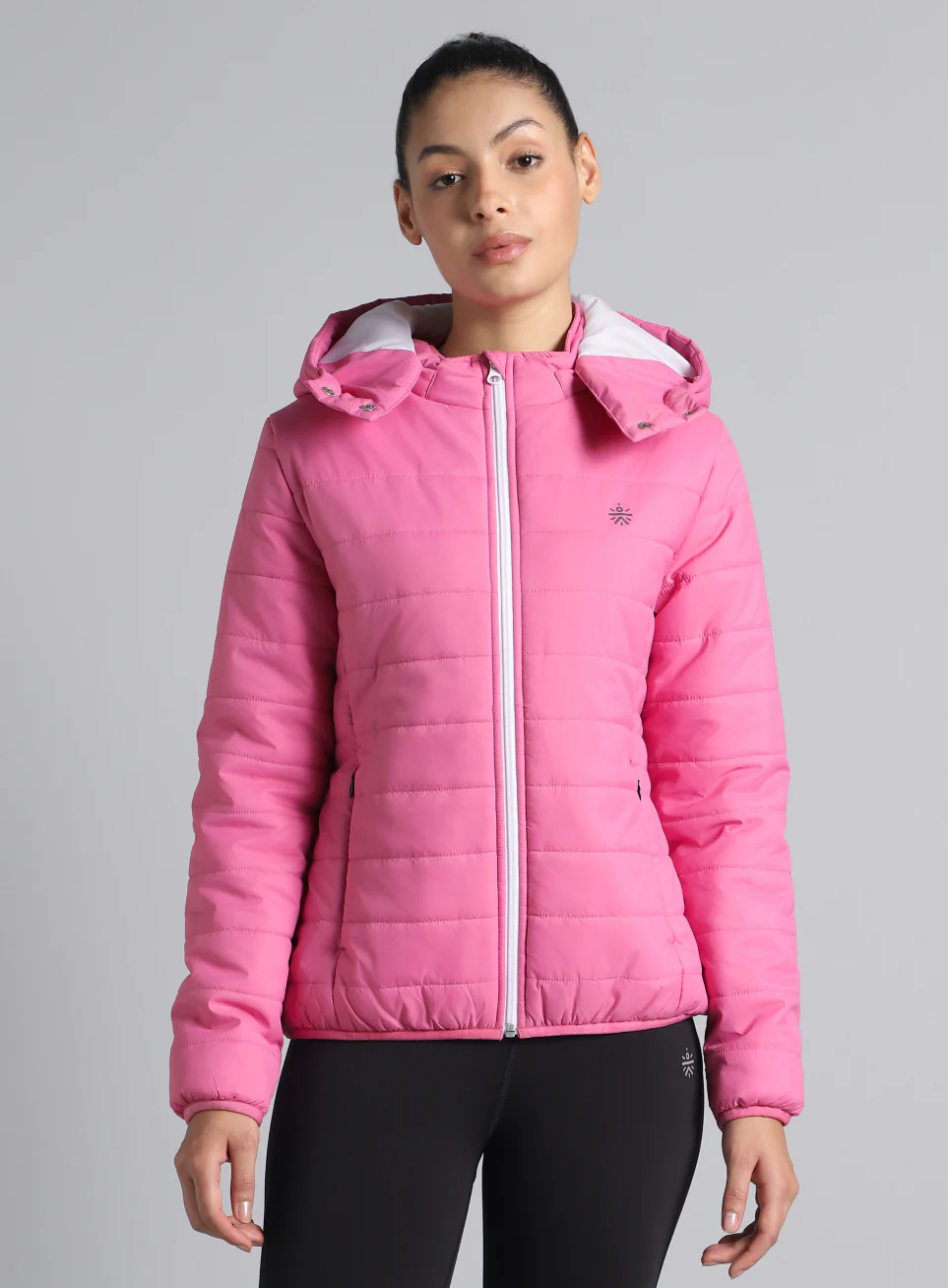 Women's Pink Puffer Jacket - Image 4
