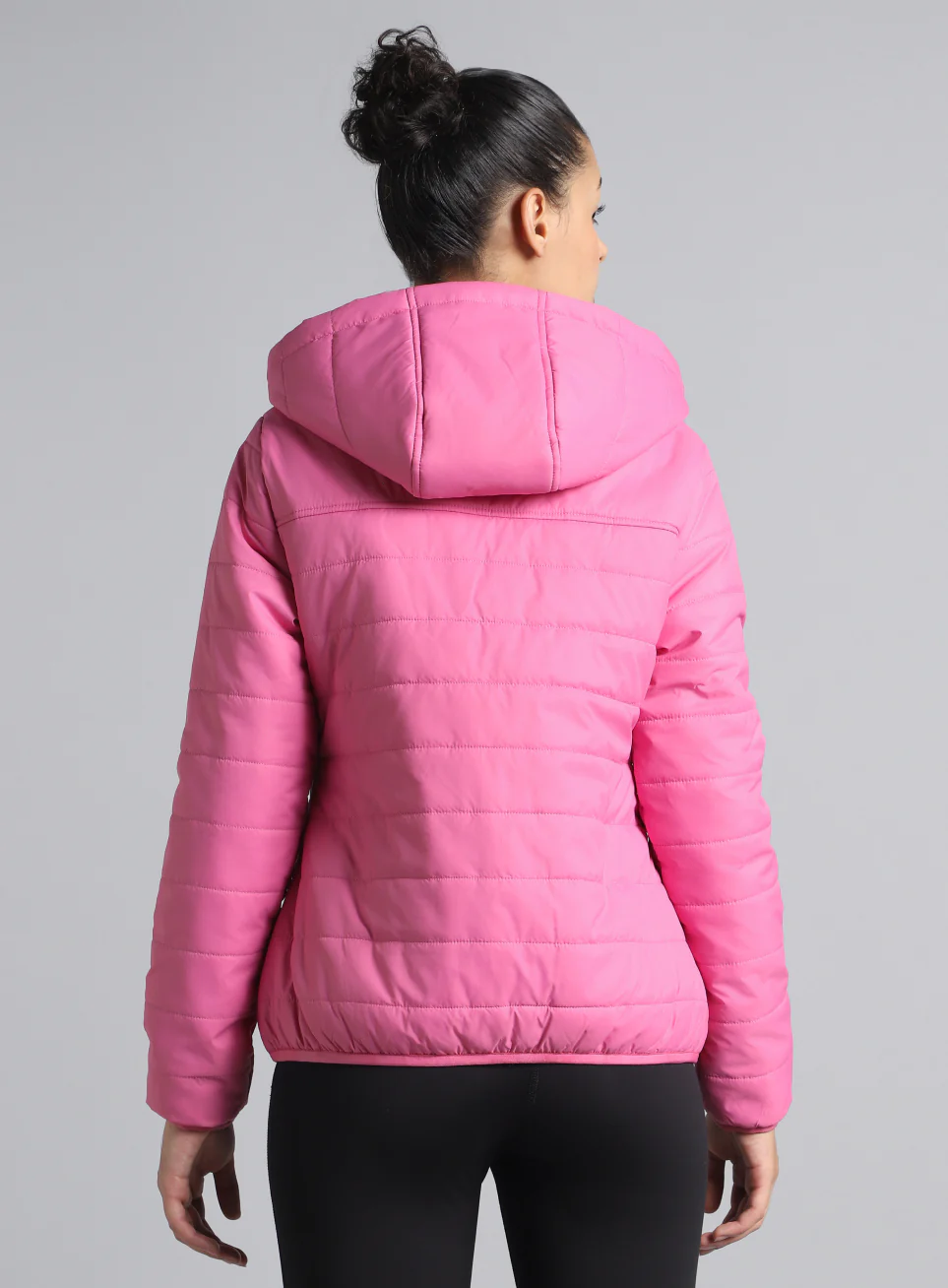 Women's Pink Puffer Jacket - Image 6