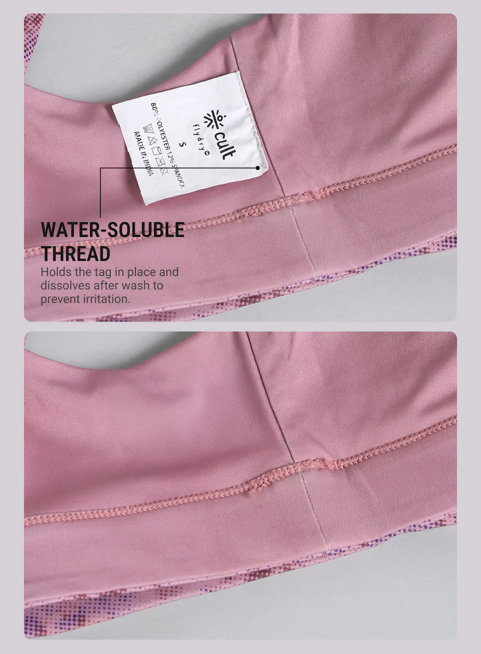 Women's Pink Reversible Yoga High Support Bra - Image 13