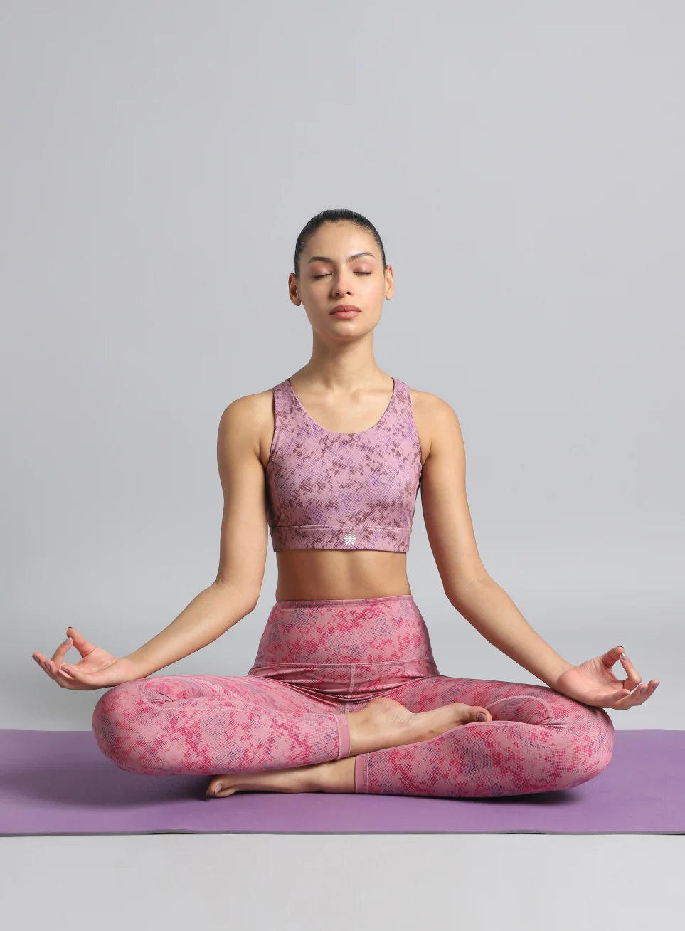 Women's Pink Reversible Yoga High Support Bra - Image 3