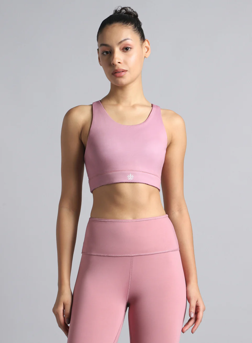 Women's Pink Reversible Yoga High Support Bra - Image 6