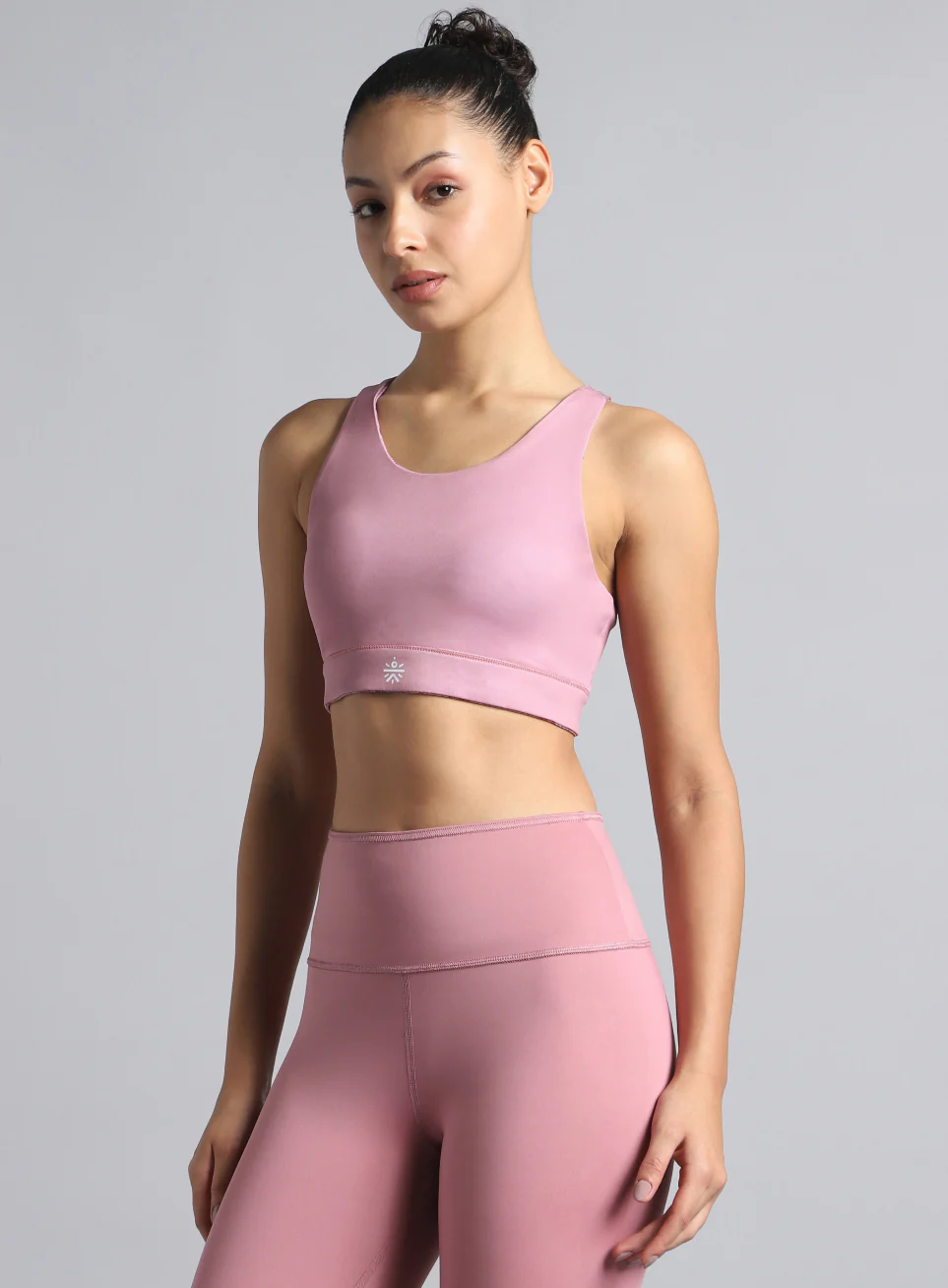 Women's Pink Reversible Yoga High Support Bra - Image 8