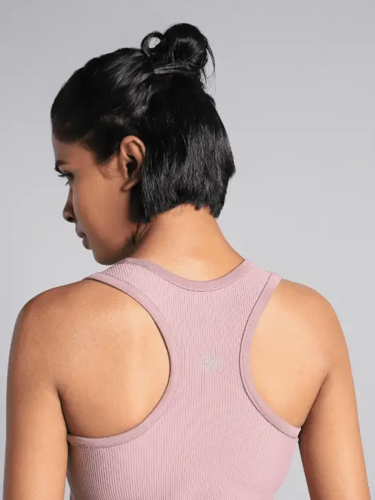 Women's Pink Run Built-In Tank Sports Bra - Image 9