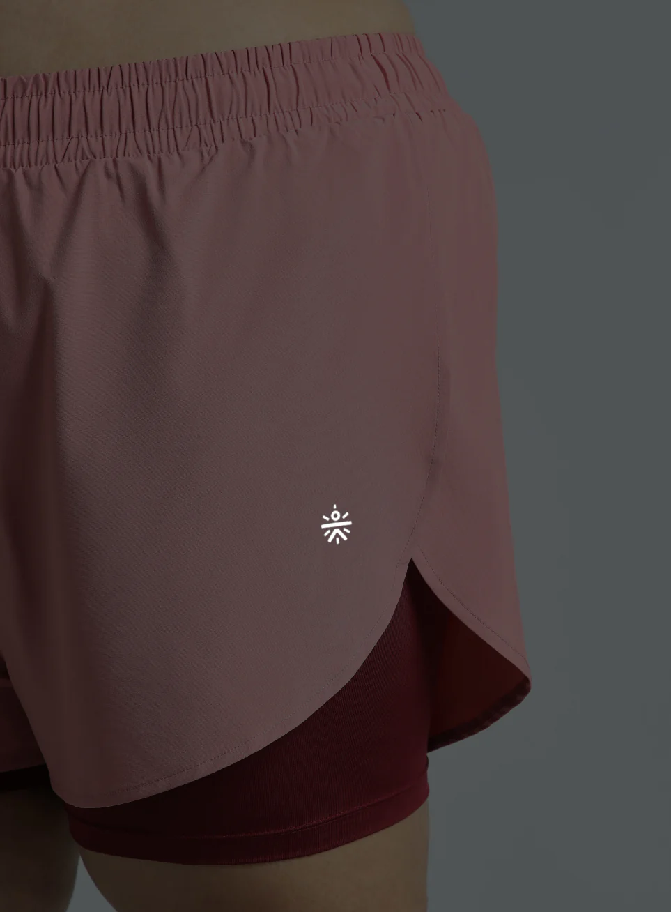 Women's Pink Running Essential Plus Size Built in Shorts - Image 8