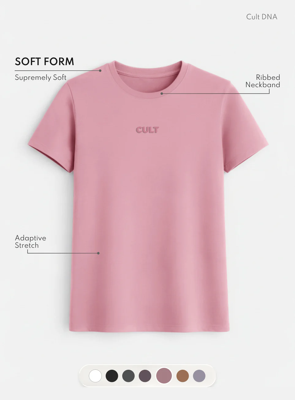 Women's Pink Soft Form Classic T-shirt - Image 4