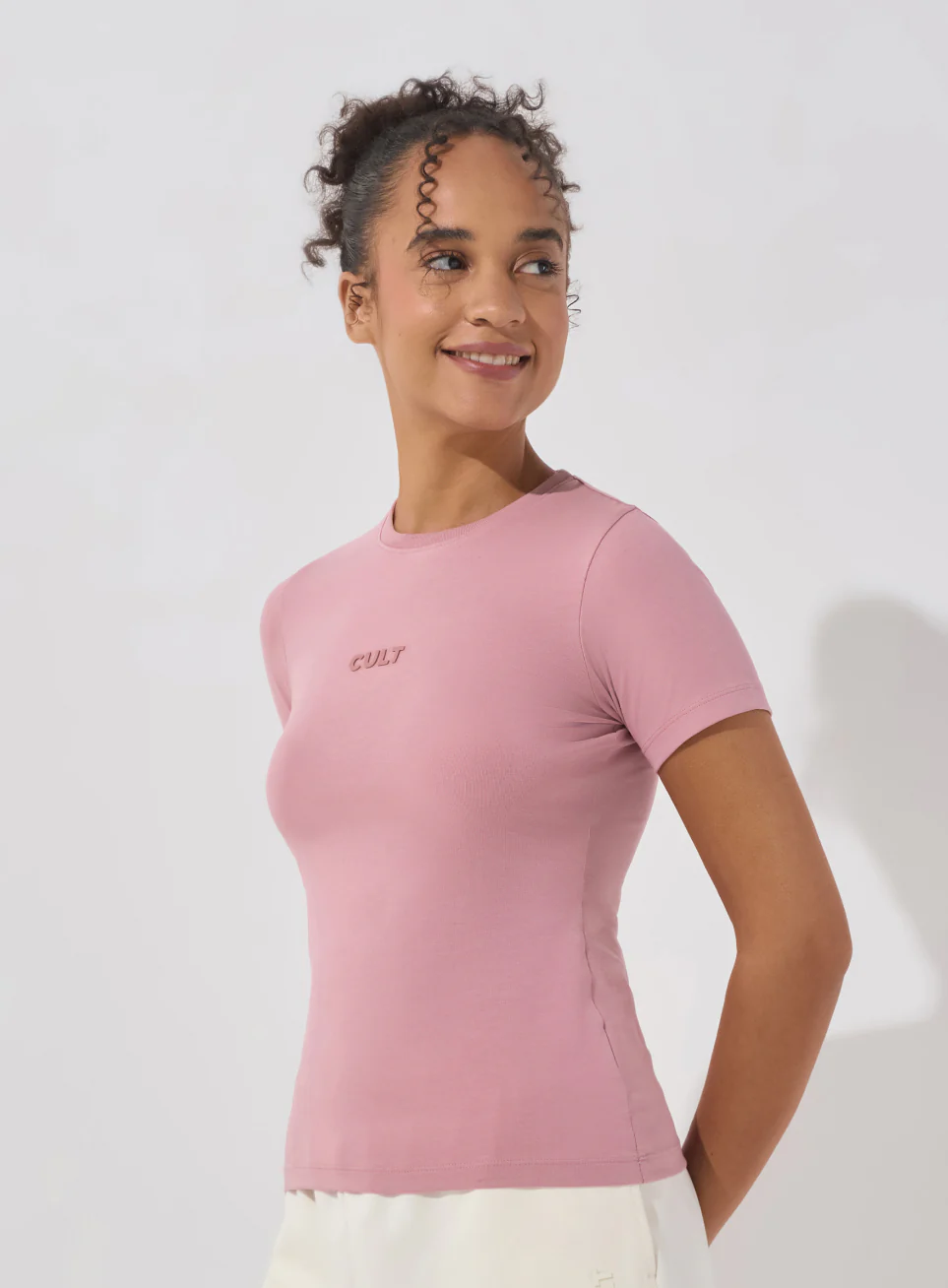Women's Pink Soft Form Snug T-shirt - Image 5