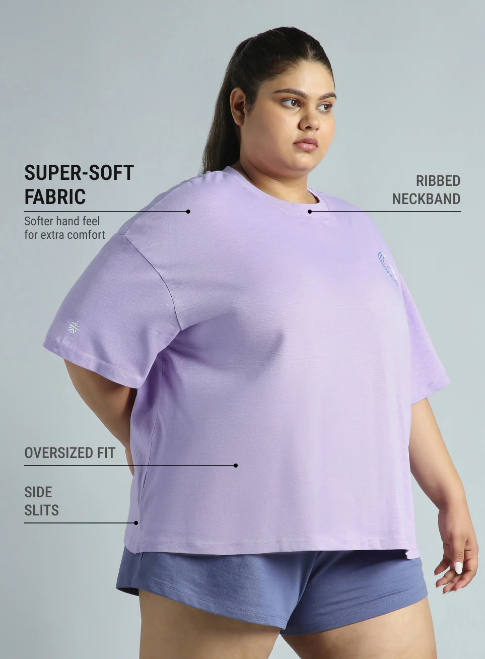 Women's Pink Sports Club Plus Size Oversized Fit T-shirt - Image 5