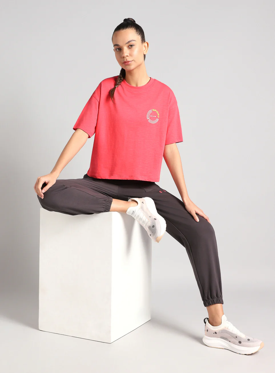 Women's Pink Sports Club T-shirt - Image 2