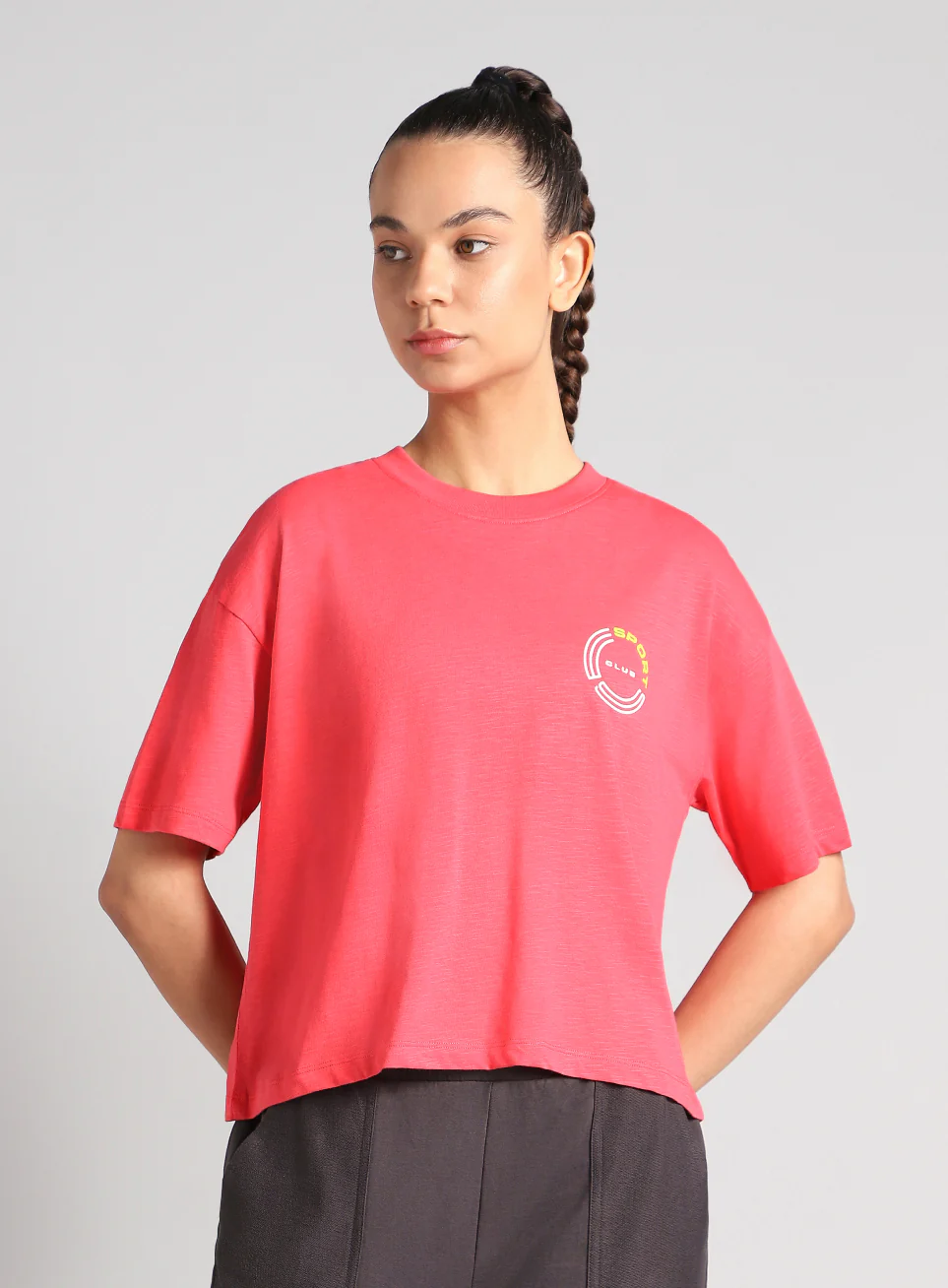 Women's Pink Sports Club T-shirt - Image 4
