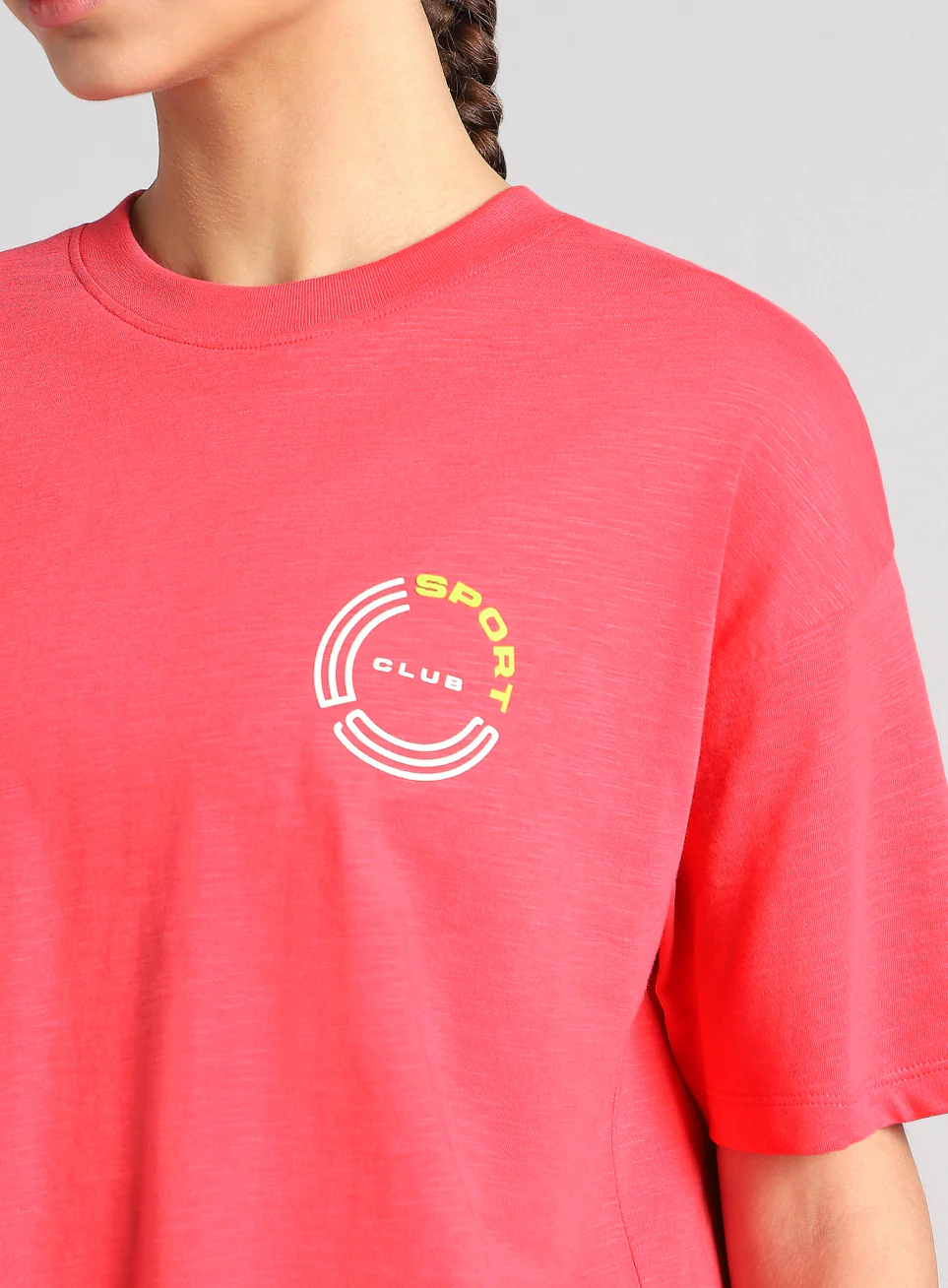 Women's Pink Sports Club T-shirt - Image 7