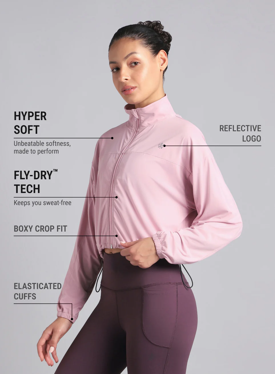 Women's Pink Supreme Soft Ultra Light Running Jacket - Image 5