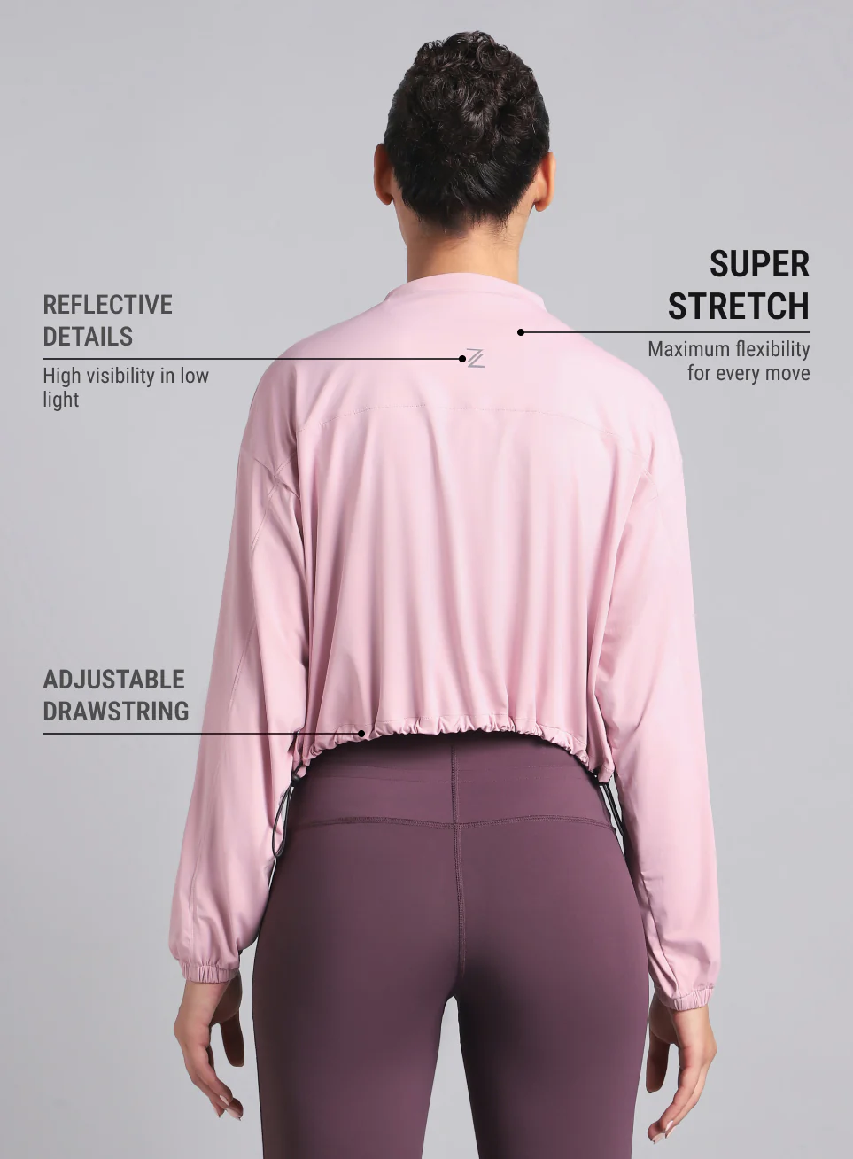 Women's Pink Supreme Soft Ultra Light Running Jacket - Image 6