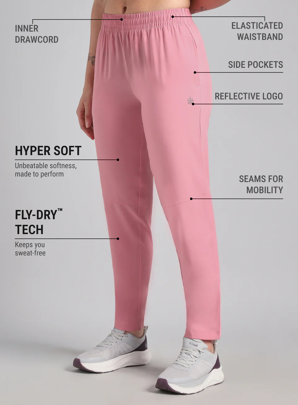 Women's Pink The Run Project Trackpant - Image 5