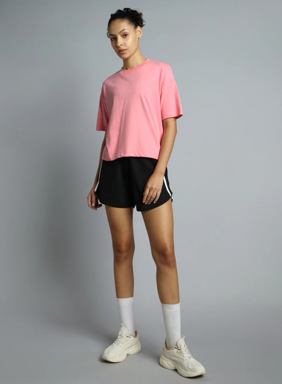 Women's Pink Tonal Branding Graphic T-shirt - Image 2