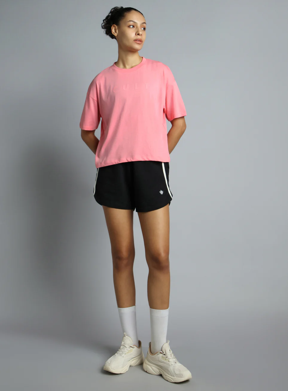 Women's Pink Tonal Branding Graphic T-shirt - Image 3