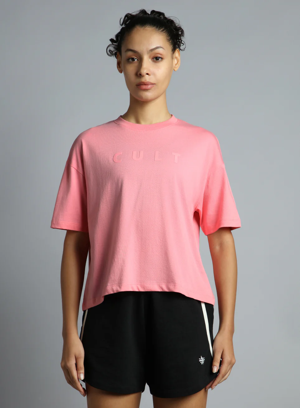 Women's Pink Tonal Branding Graphic T-shirt - Image 4