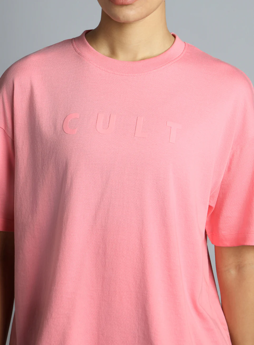 Women's Pink Tonal Branding Graphic T-shirt - Image 7