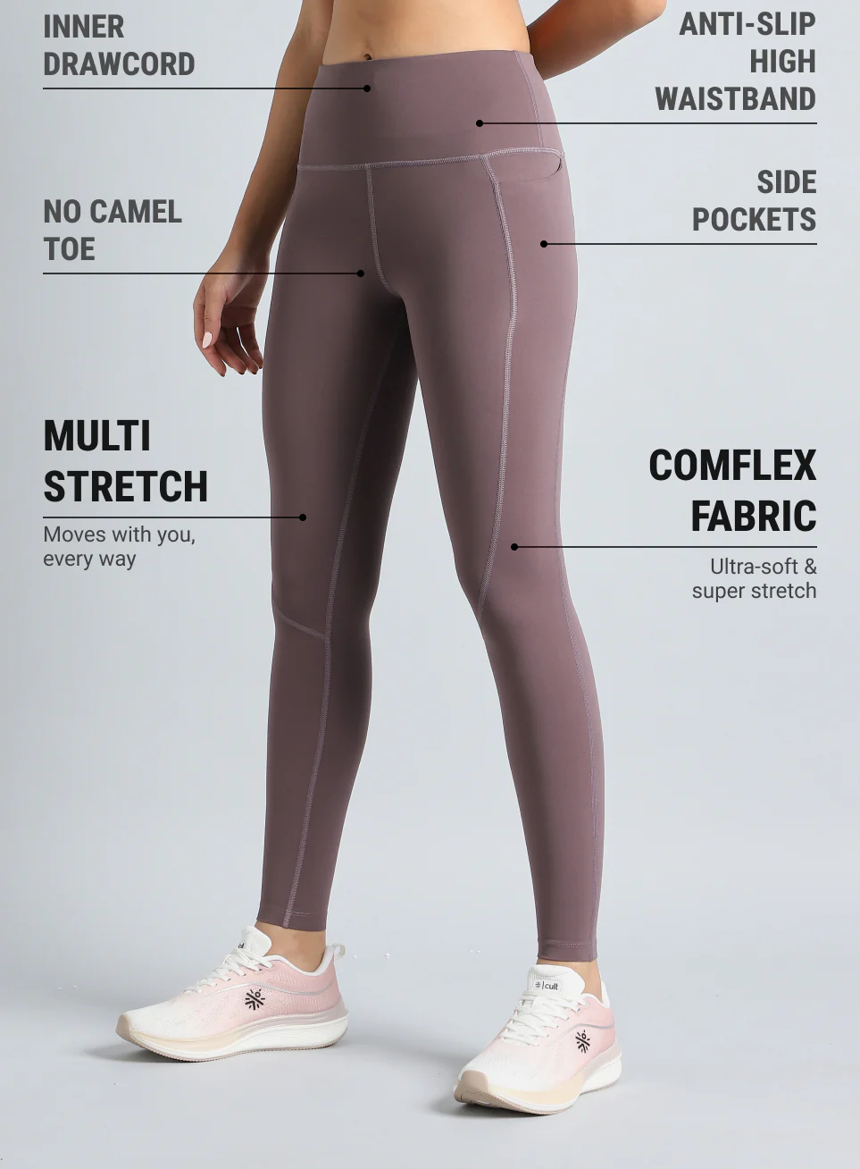 Women's Pink Train Day Essential COMFlex Tights - Image 5