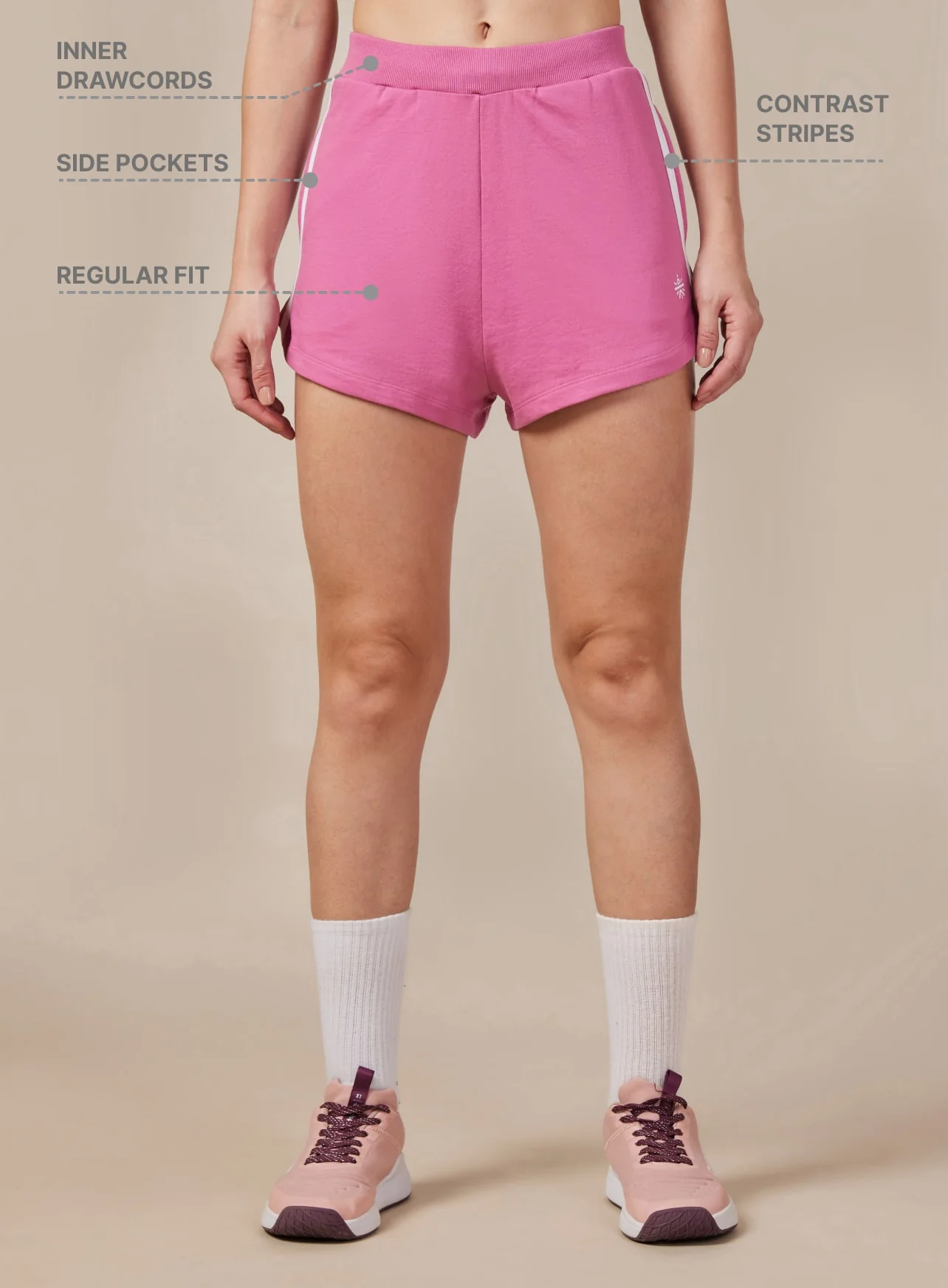 Women's Pink Train-in Essential Shorts - Image 4