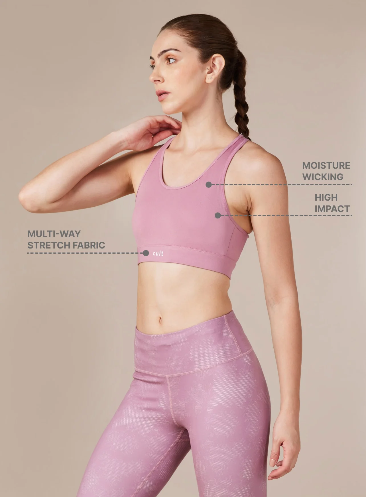 Women's Pink Training Champion Bra - Image 2