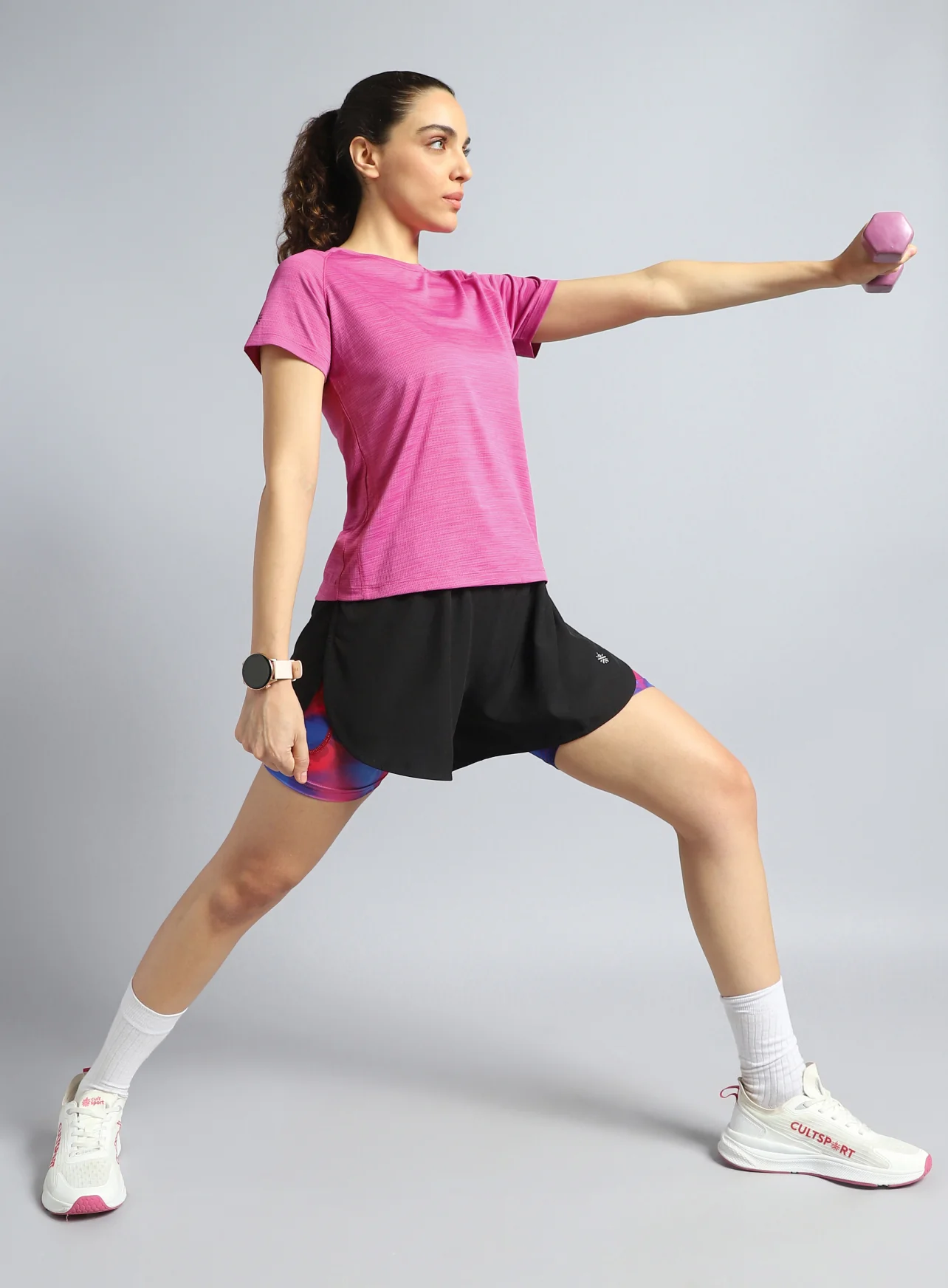Women's Pink Training Elevate Sculpt T-shirt - Image 3