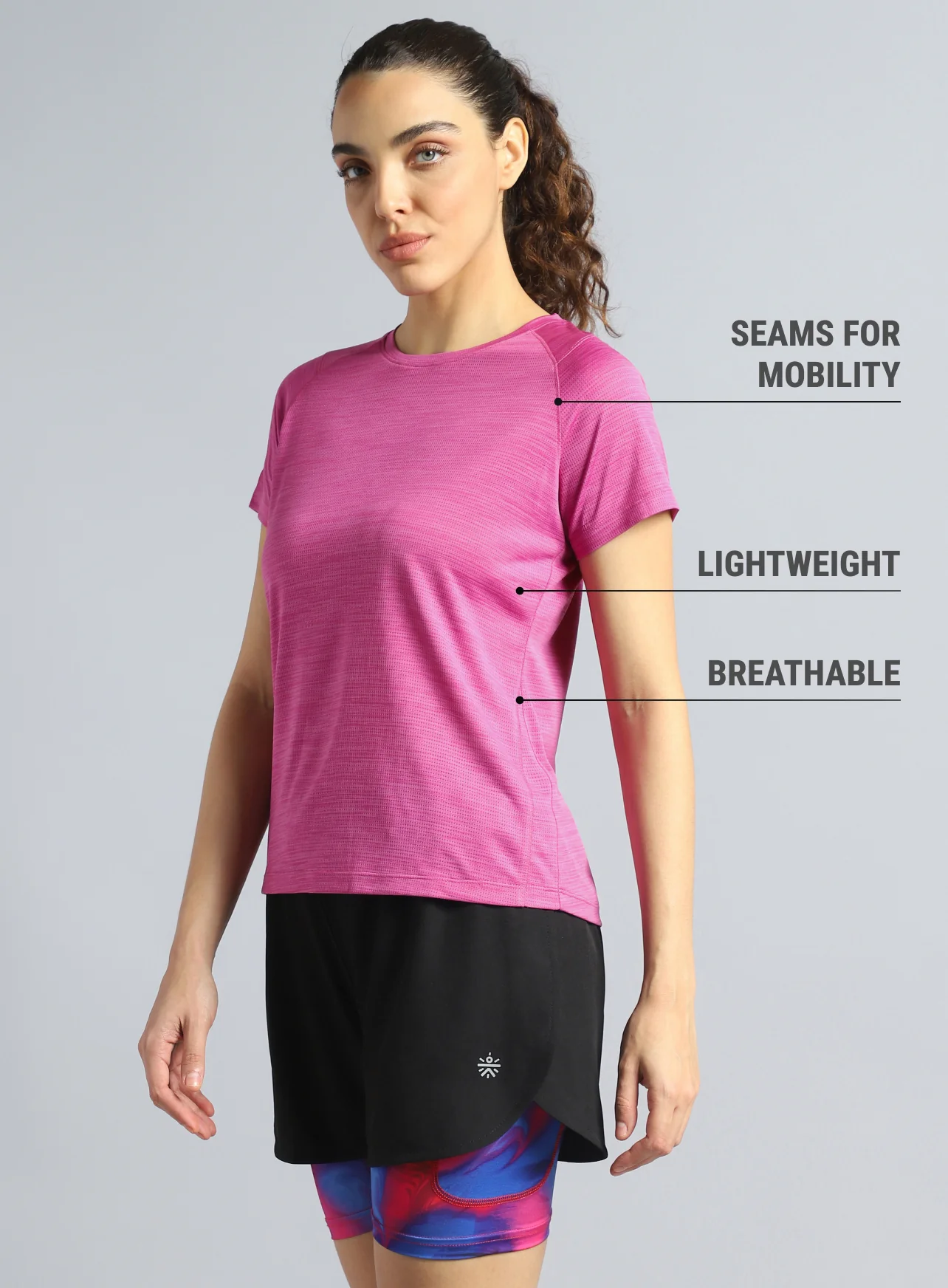 Women's Pink Training Elevate Sculpt T-shirt - Image 5